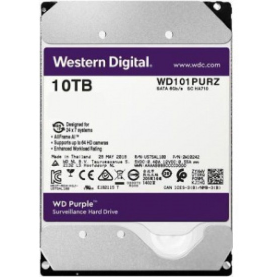 Жесткий диск WD Purple Pro WD101PURP, 10ТБ, HDD, SATA III, 3.5"