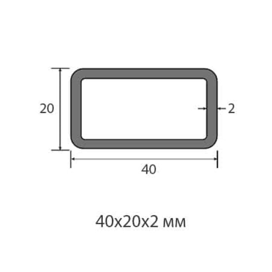 Труба профильная 40*20*2мм