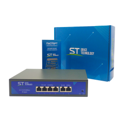 ST-S45POE (2M/78W/A) - коммутатор 4-х портовый POE